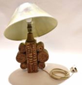 Table lamp with Studio pottery type base, 27cm high