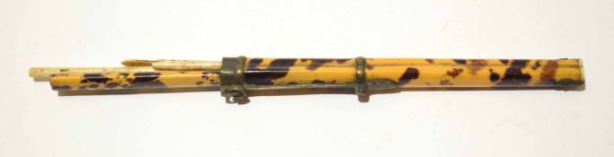 Caligraphy set in tortoiseshell type case