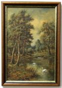 Sidney Yates Johnson, monogrammed group of three oils on canvas, Landscapes, assorted sizes (3)