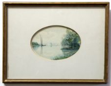 JSW, initialled and dated 1928, pair of watercolours, Broadland views, together with a signed
