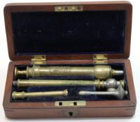 Mahogany cased enema kit, late 19th century, manufactured by Einslie, in original wooden box, 16cm