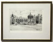 M Oliver Rae, signed in pencil to margin, two black and white etchings, inscribed "Kings Parade,