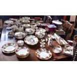Extensive Royal Albert dinner service and accessories including a large fruit bowl, four calendar