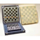 Unusual Swarovski crystal glass chess set and board in original board with all chess pieces present