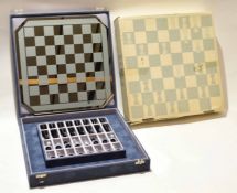 Unusual Swarovski crystal glass chess set and board in original board with all chess pieces present