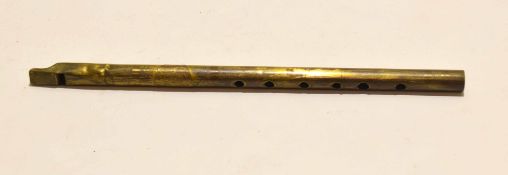 Brass hand made recorder