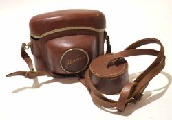 Compur Rapid camera with a Steinheil lens in leather carrying case