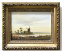 Jack Pulfer, signed pair of oils on board, Broadland scenes, 13 x 18cm (2)