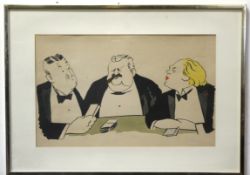 20th century British School, group of ten cartoons, satirical subjects, assorted sizes (10)