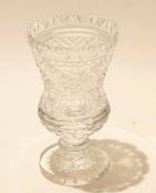 Fine Waterford heavy cut glass goblet with various designs and strawberry cut glass diamonds to