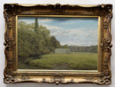 W Ditchfield, signed oil on canvas, inscribed "Midhurst 1874", 27 x 41cm