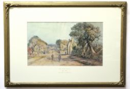 John Joseph Cotman, signed watercolour, "The road to Yarmouth", 28 x 48cm