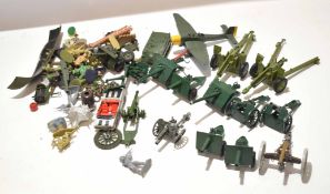 Quantity of Dinky toys, mainly military equipment (qty)