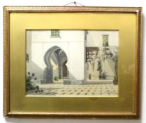 P Harding, signed watercolour, inscribed "The Hydra Algiers", 25 x 35cm. Provenance: Frost & Reed,