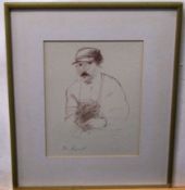 •AR John Bond (born 1945), Norfolk characters, pair of pastel drawings, both signed lower left, 26 x