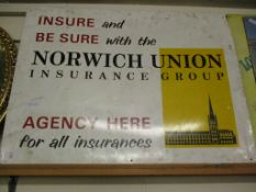 VINTAGE TIN “INSURE AND BE SURE” WITH THE NORWICH UNION INSURANCE GROUP