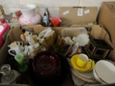 MIXED GLASS WARES, CHINA WARES ETC