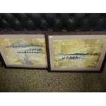 PAIR OF GOOD QUALITY OAK FRAMED ROWING PRINTS