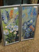 PAIR OF FRAMED FLORAL PICTURES, INDISTINCTLY SIGNED