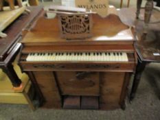 W HOWLETT & SONS SMALL ORGAN WITH FRETWORK CARVED PANELS