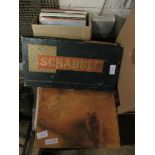 SMALL BOX OF MIXED VINYL SINGLES, LPS ETC