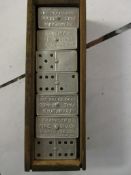 CASED SET OF FRANKLINS FINE DOMINOES