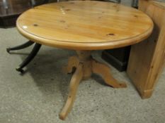 PINE CIRCULAR KITCHEN TABLE ON A TRIPOD BASE