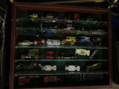 CASE CONTAINING A QUANTITY OF MIXED DIE-CAST TOY VEHICLES TO INCLUDE DINKY, MATCHBOX ETC