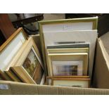 BOX OF MIXED PRINTS, PICTURES ETC