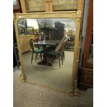 19TH CENTURY GILT FRAMED OVERMANTEL MIRROR