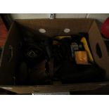 BOX CONTAINING MIXED CAMERAS, BINOCULARS ETC