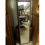 SILVERED FRAME RECTANGULAR MIRROR