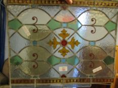 SEVEN STAINED GLASS PANELS