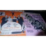 3 x Original Film Sheet Music, inc Eddie Fisher O My Papa, Fred Astaire Three Little Words, John