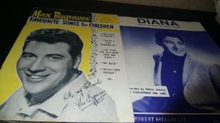 Vintage 1950s/60s Songsheets (4) inc Shirley Bassey, Perry Como, Paul Anka, and rare signed Max