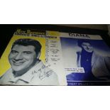 Vintage 1950s/60s Songsheets (4) inc Shirley Bassey, Perry Como, Paul Anka, and rare signed Max