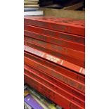 Books: 12 vols of red-bound The Unexplained.