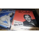 3 x Original Film Sheet Music, inc Bob Hope/Jane Russell, Casablanca Ingrid Bergman, Old Mill Stream