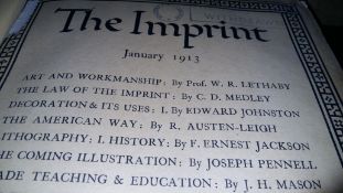 Imprint. Bound vols x 12 months 1913, hundreds of prints (rare)