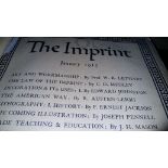 Imprint. Bound vols x 12 months 1913, hundreds of prints (rare)