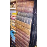 30 x Encyclopaedia Britannica, Nineteenth Century, leather bound, good decorative