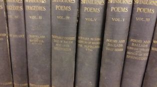 Swimburne’s poems and tragedies, early 1900’s. 10books.