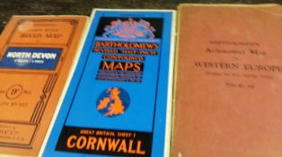 Maps, mainly road. ½ inch to 1 inch, nice collection