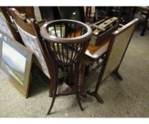 EDWARDIAN MAHOGANY URN FORMED PLANTER (A/F)