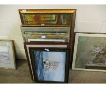 GROUP OF MIXED PRINTS, PICTURES, WATERCOLOURS, ETC