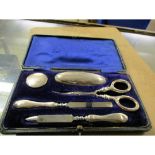 SILVER CASED MANICURE SET