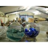 FOUR PAPERWEIGHTS TO INCLUDE A CAITHNESS EXAMPLE ETC