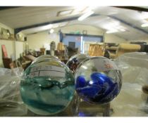 FOUR PAPERWEIGHTS TO INCLUDE A CAITHNESS EXAMPLE ETC