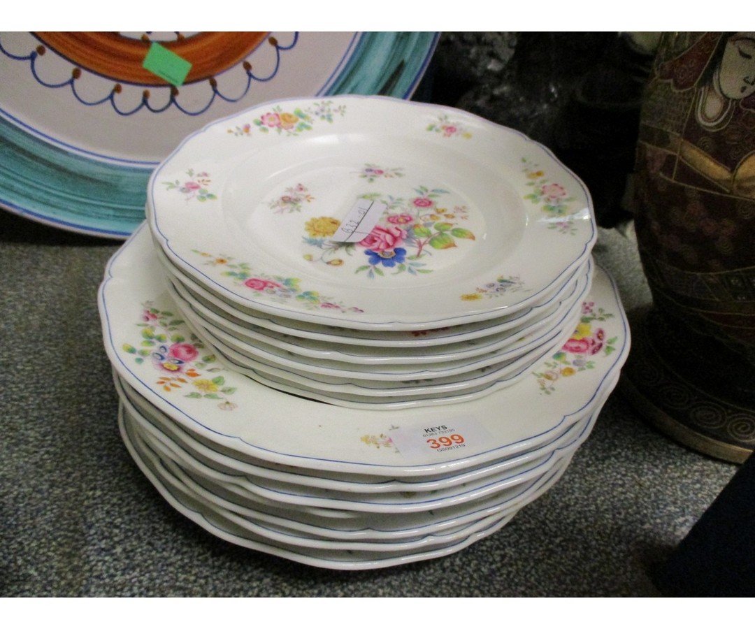 QUANTITY OF 19TH CENTURY FLORAL PRINTED PLATES