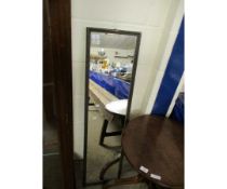 SILVERED FRAME RECTANGULAR MIRROR